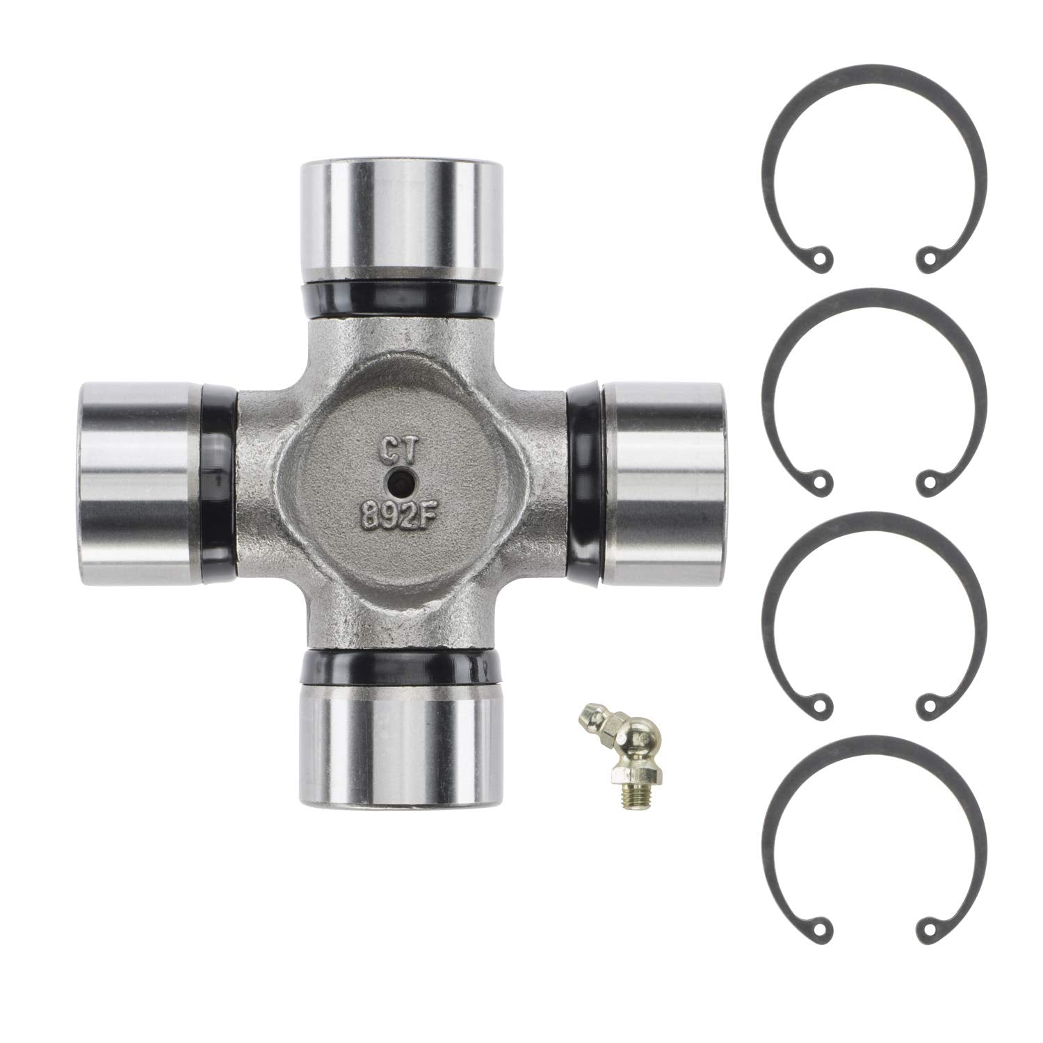Premium MOOG 898 Greaseable Universal Joint for Steering Axle; Allis-Chalmers, Case, Drott, Fiat-Allis, IH, Trojan & Yale (750N)
