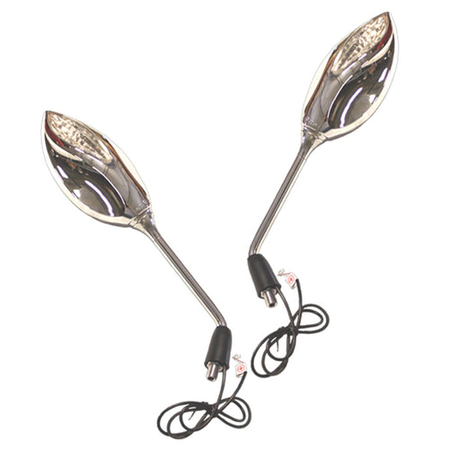 CIPA Chrome Motorcycle 01935 Sport Bike Lighted Mirror Kit