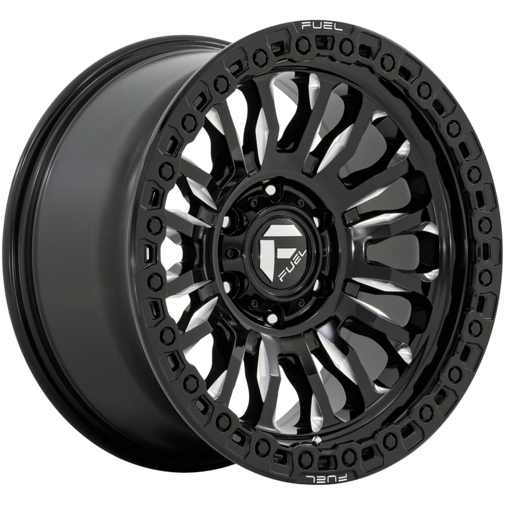 FC857 RINCON FUEL OFF-ROAD 17X8.5 6X5.5 4.71-1mm GLOSS BLACK MILLED - FC857BE17856801N