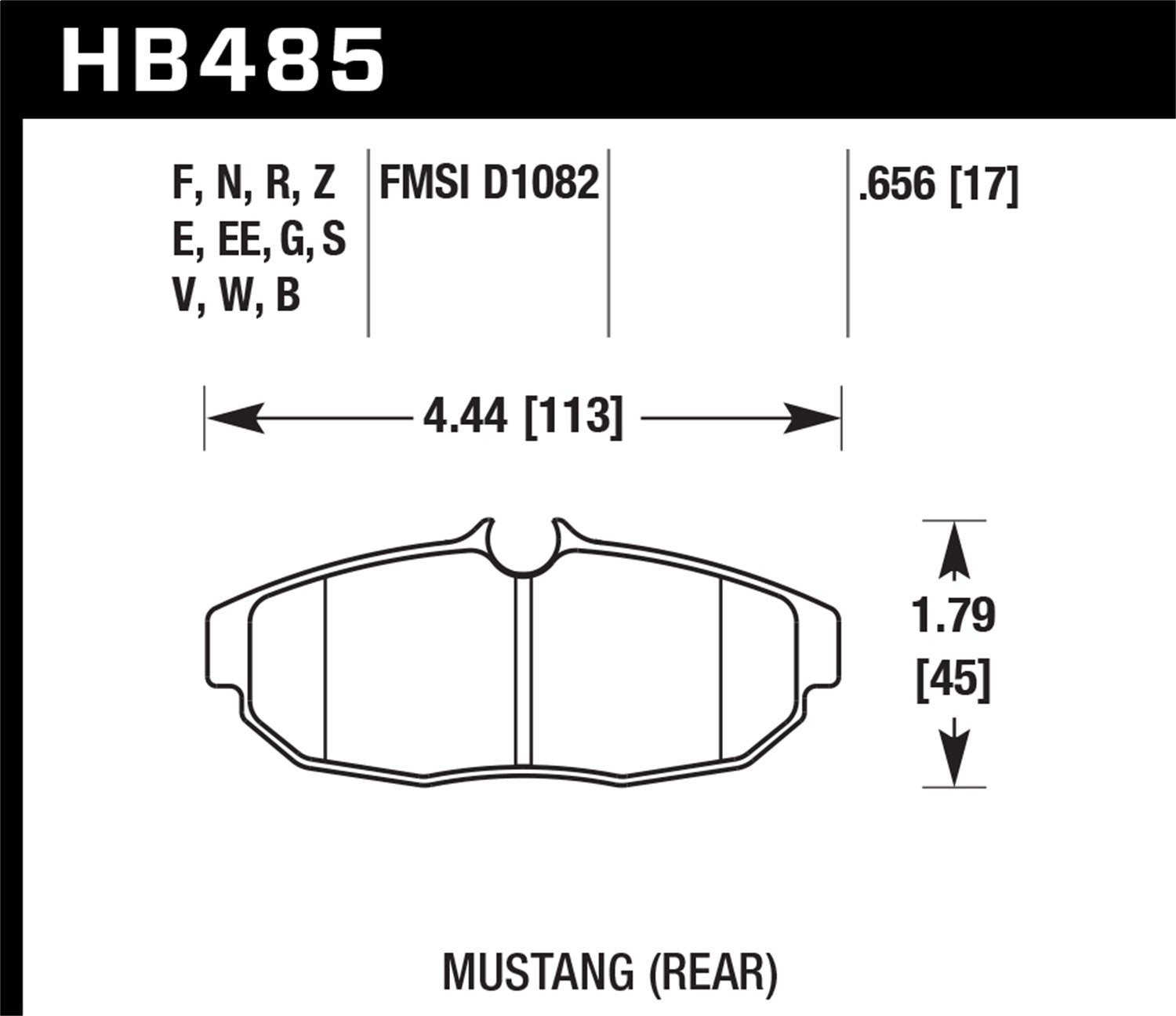 Hawk Performance Blue HB485E.656 9012 Motorsport Brake Pads