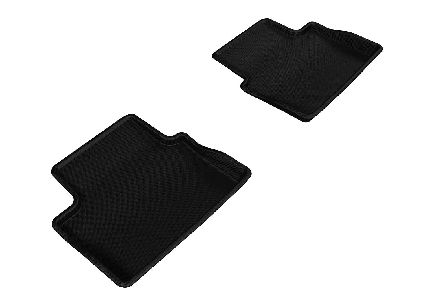 Second Row 3D MAXpider Custom Fit All-Weather Floor Mat for Select Chevrolet Malibu Models - Kagu Rubber (Black)