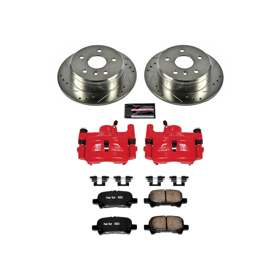 Power Stop Z23 Evolution KC1083 Rear Brake Caliper Kit- Brake Rotors, Brake Pads, Brake Calipers For Toyota Solara 1999 [Model Specific]