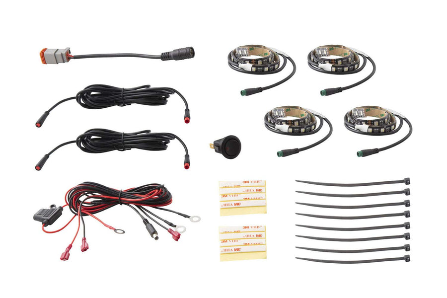 RGBW Grille Strip Kit, Diode Dynamics DD0445, 4pc, Multicolor