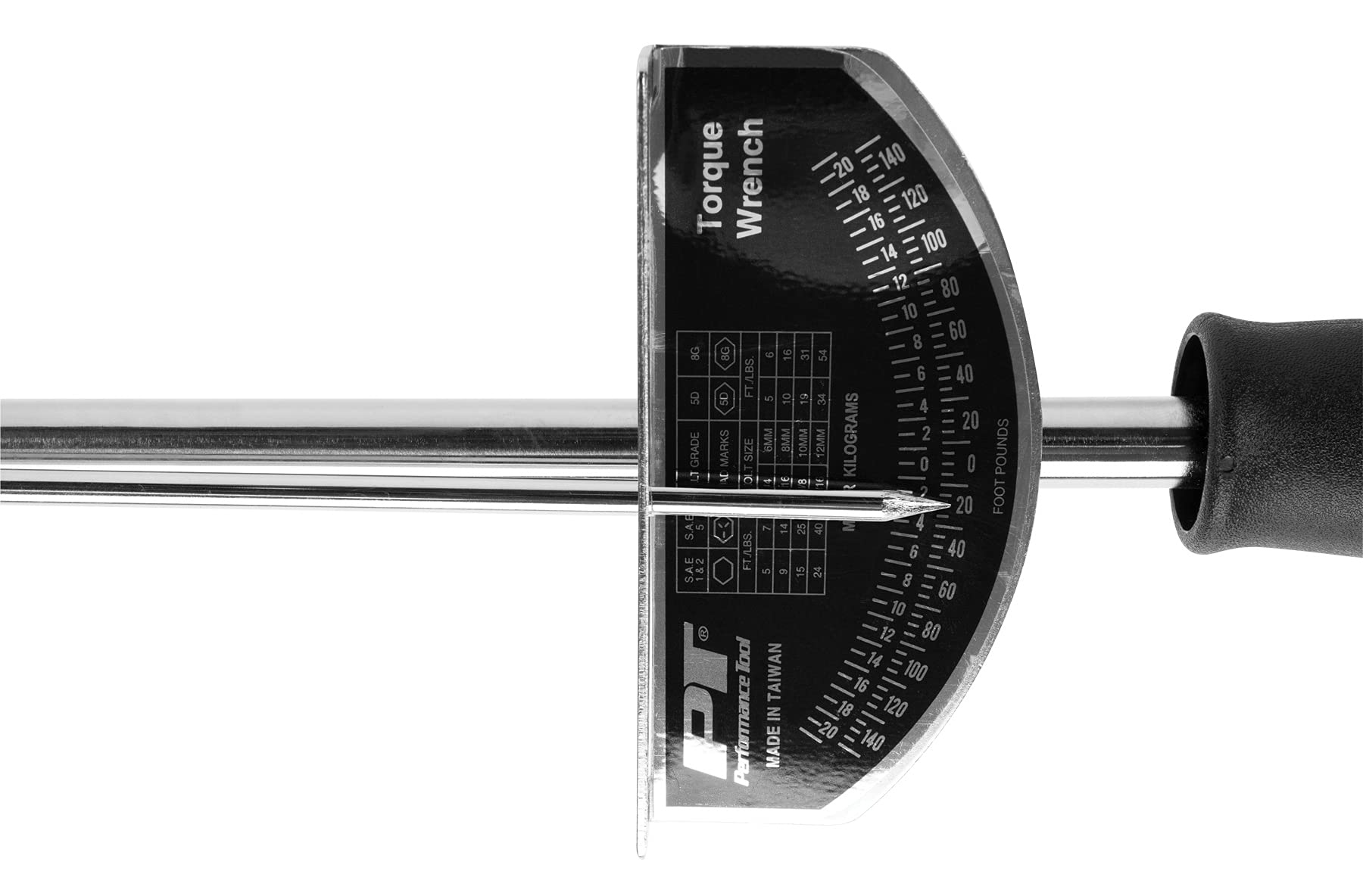 W3001C Performance Tool 1/2-Inch Beam Style Torque Wrench (0-150 ft/lb) With Clockwise or Counterclockwise Capabilities