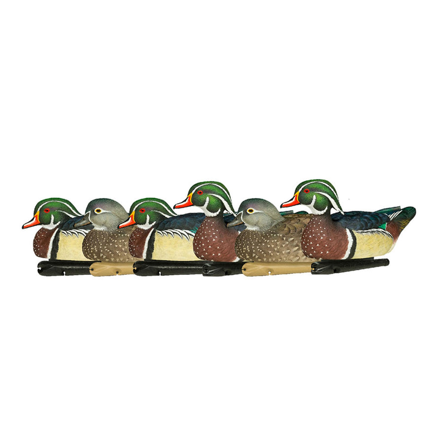 Avian X Floating Wood Duck Decoys Topflight Realistic with Weight-Forward Swim Keel, Set of 6 (Multicolor)