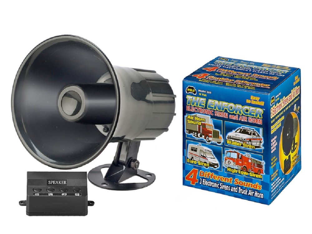 The Wolo Enforcer Siren and Air Horn (365) - 3 Emergency Sirens, 1 Truck Air Horn Sound