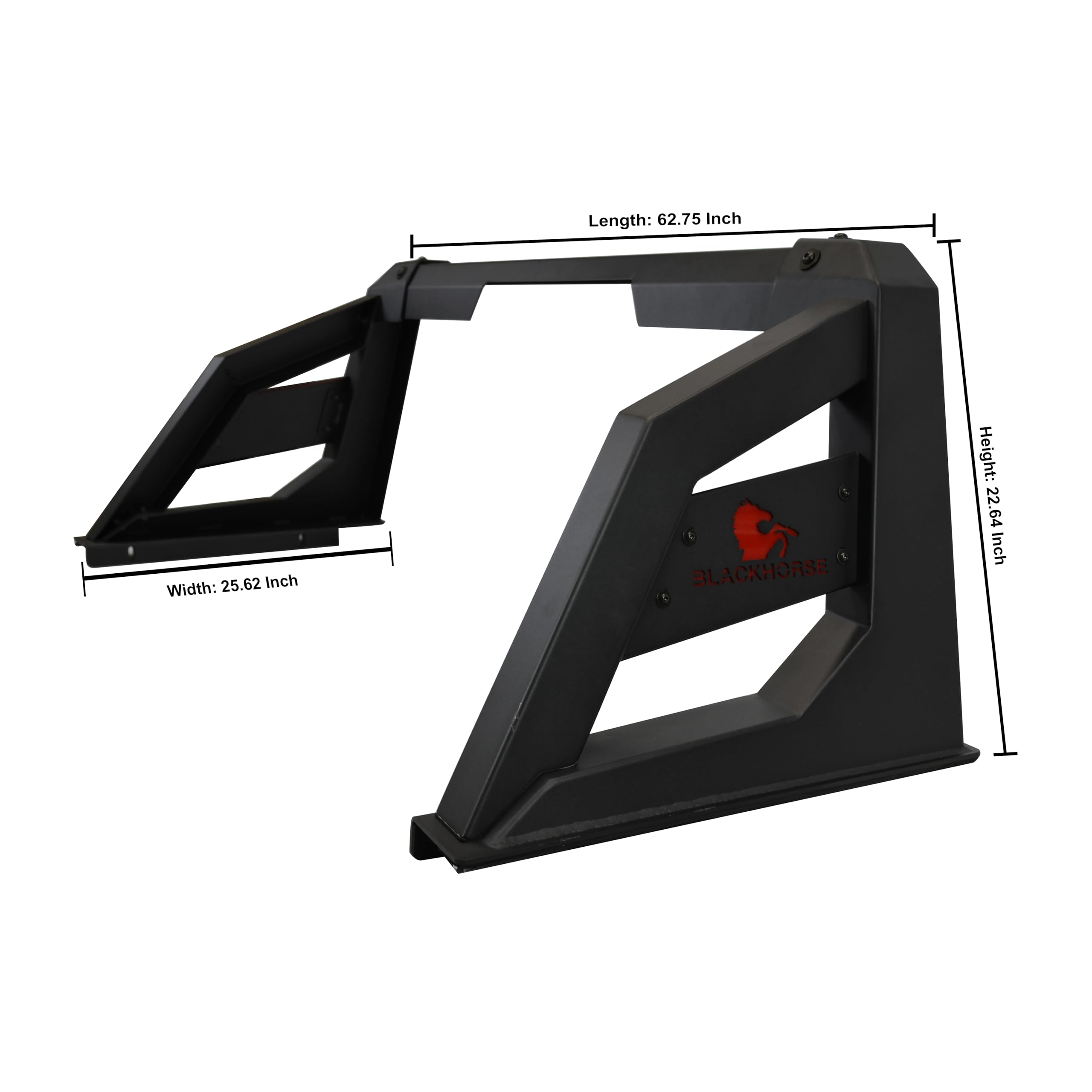 Armour Black Horse Roll Bar Matte Black Includes 1 40in LED Light Bar Compatible with 2005-2021 Nissan Frontier-ARB-NIFRB-KIT
