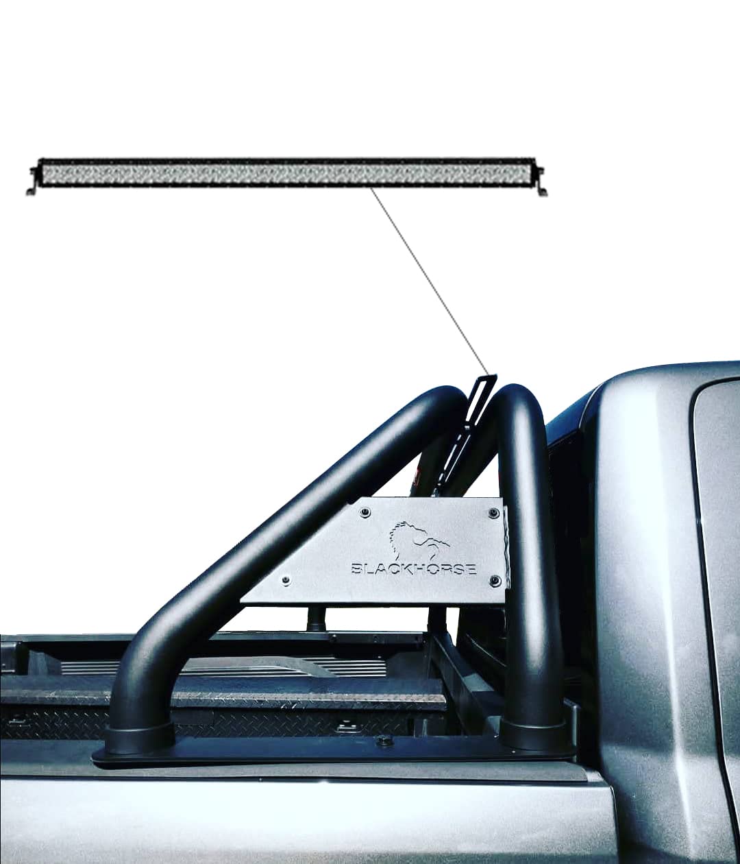 Classic Black Horse Roll Bar Includes 1 40in LED Light Bar Compatible with 19-24 Ram 1500 Excludes Classic models-RB002BK-KIT