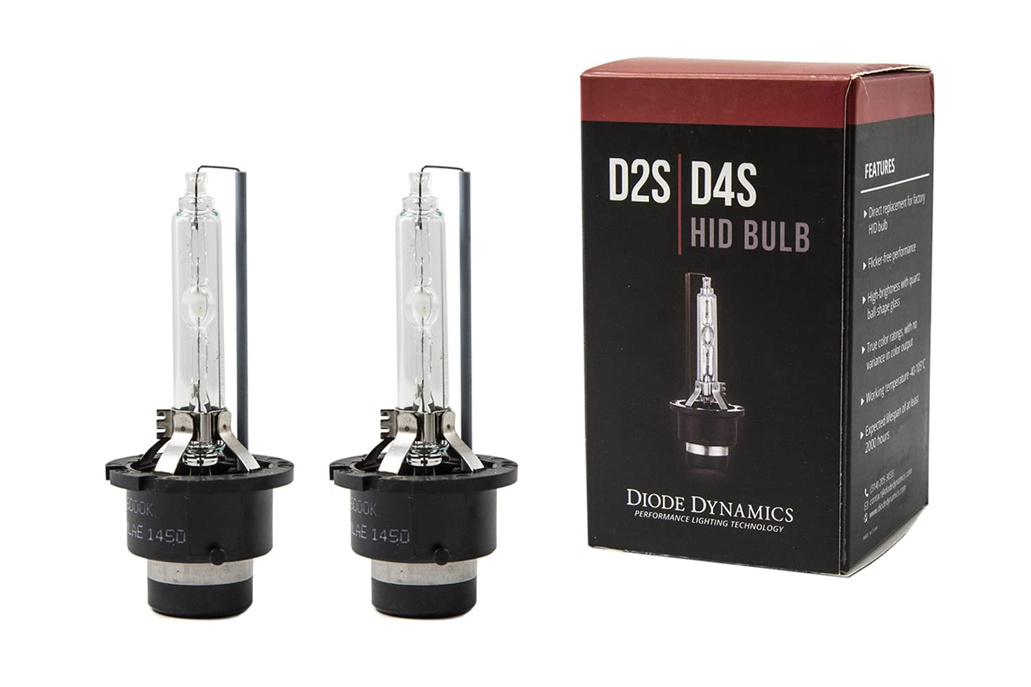 D2S HID Bulbs Replacement Diode Dynamics (pair), 4300K