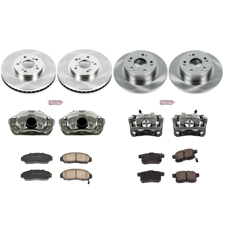 Power Stop KCOE5391 1-Click OE Replacement Brake Kit with Calipers For Acura TSX 2011-2014 | Honda Accord 2011-2012 [Vehicle Specific]