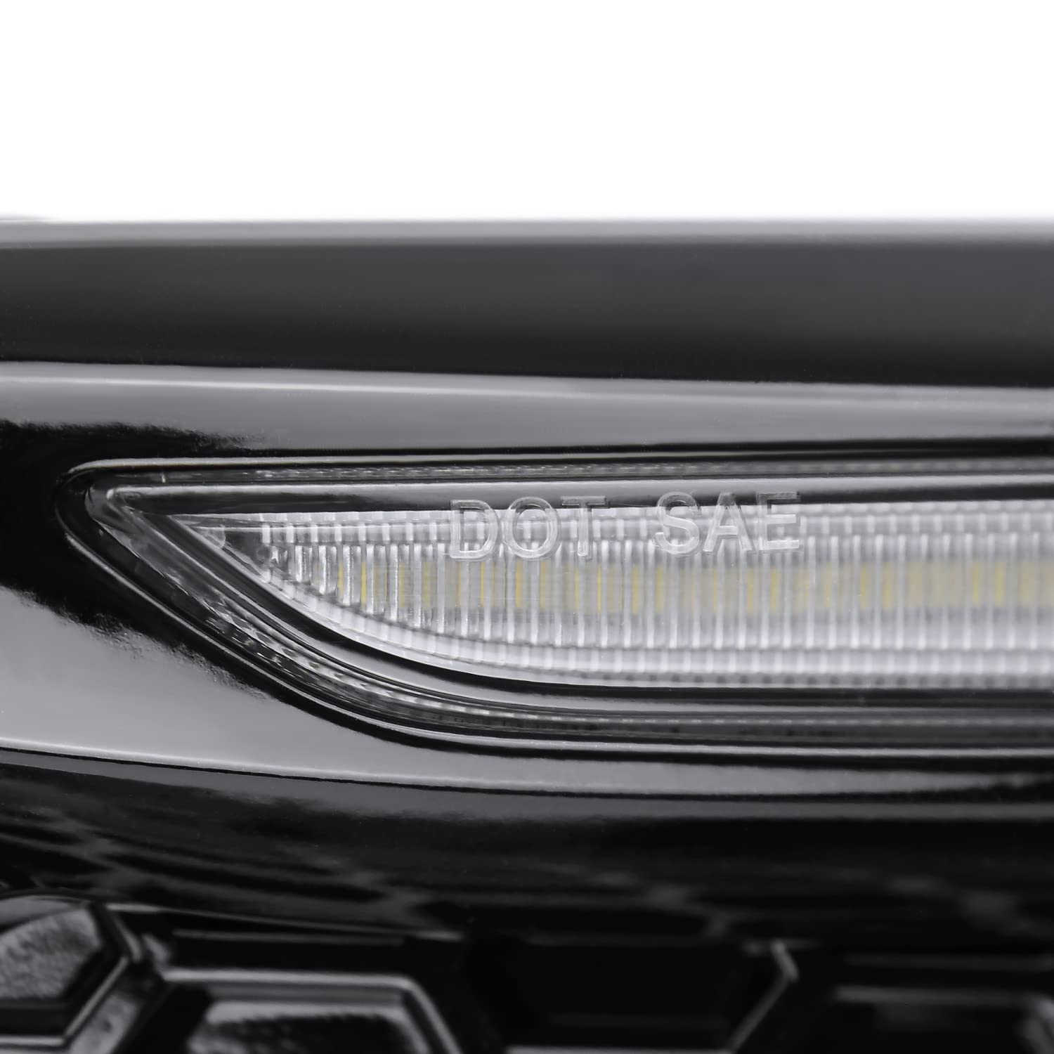 Switchback Sequential LED DRL Fog Light Mesh Cover Spec-D Tuning Compatible with Subaru WRX STI 2018-2021
