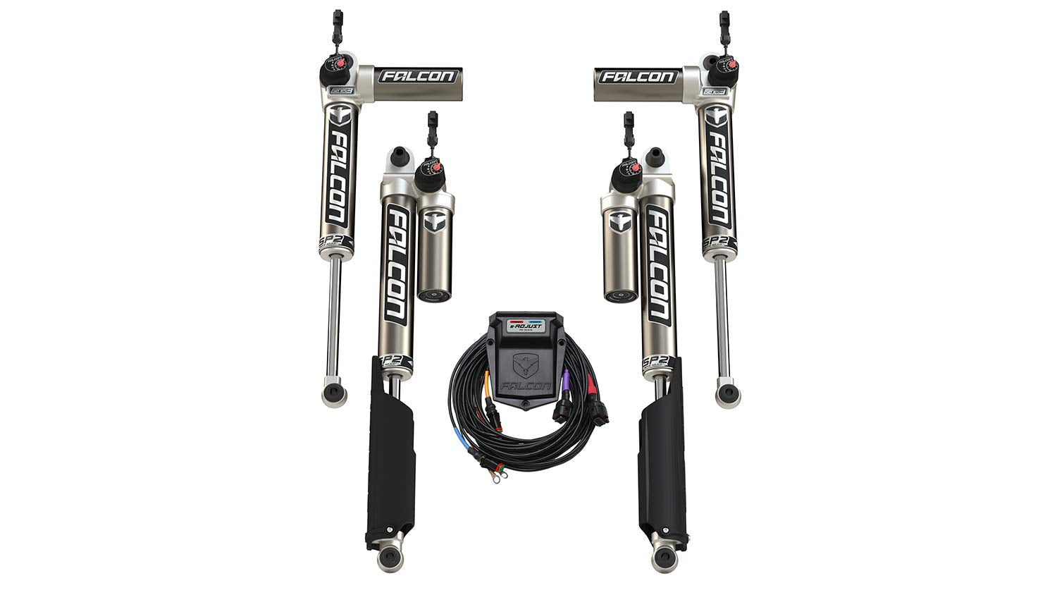 Falcon JL 4DR SP2 3.5 e-Adjust Piggyback Shock Kit (0-1.5” Lift)