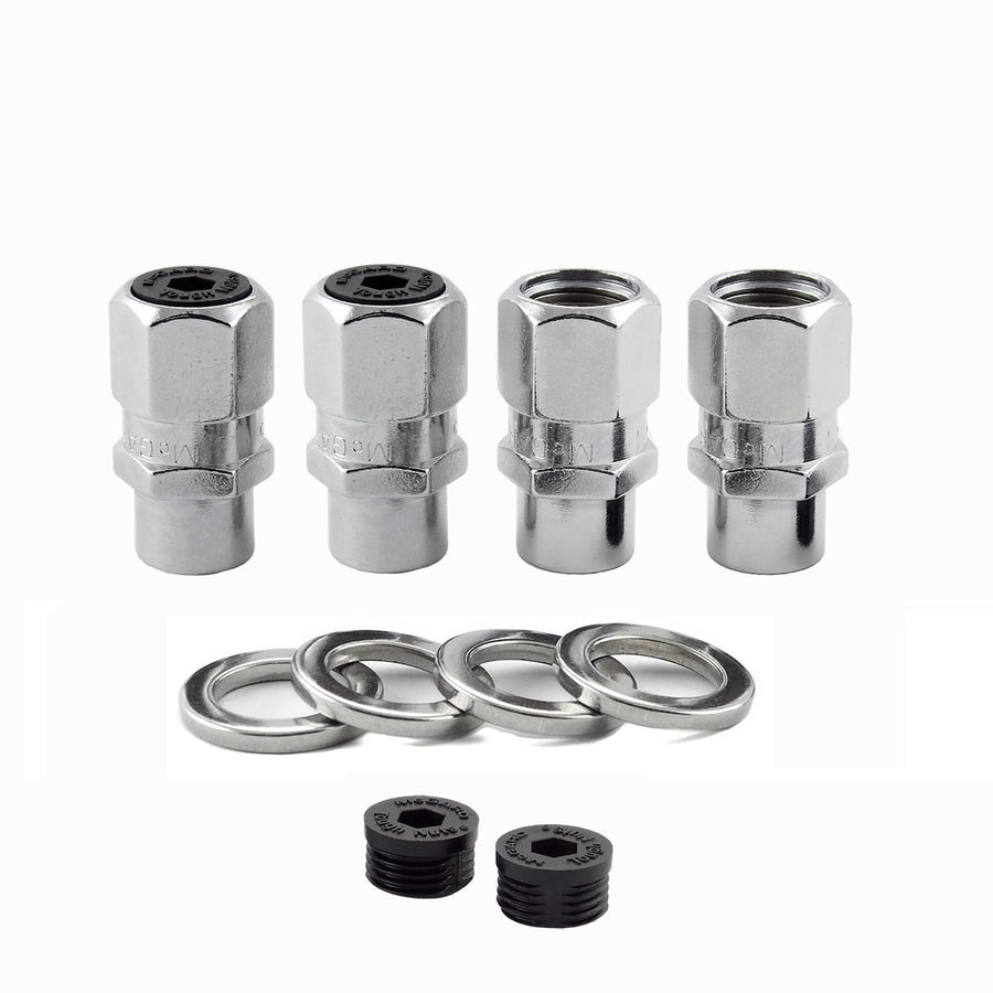 Chrome Racing MCGARD 60129 .490" Shank Style Lug Nut Set (M12 x 1.5 Thread Size) - Set of 4