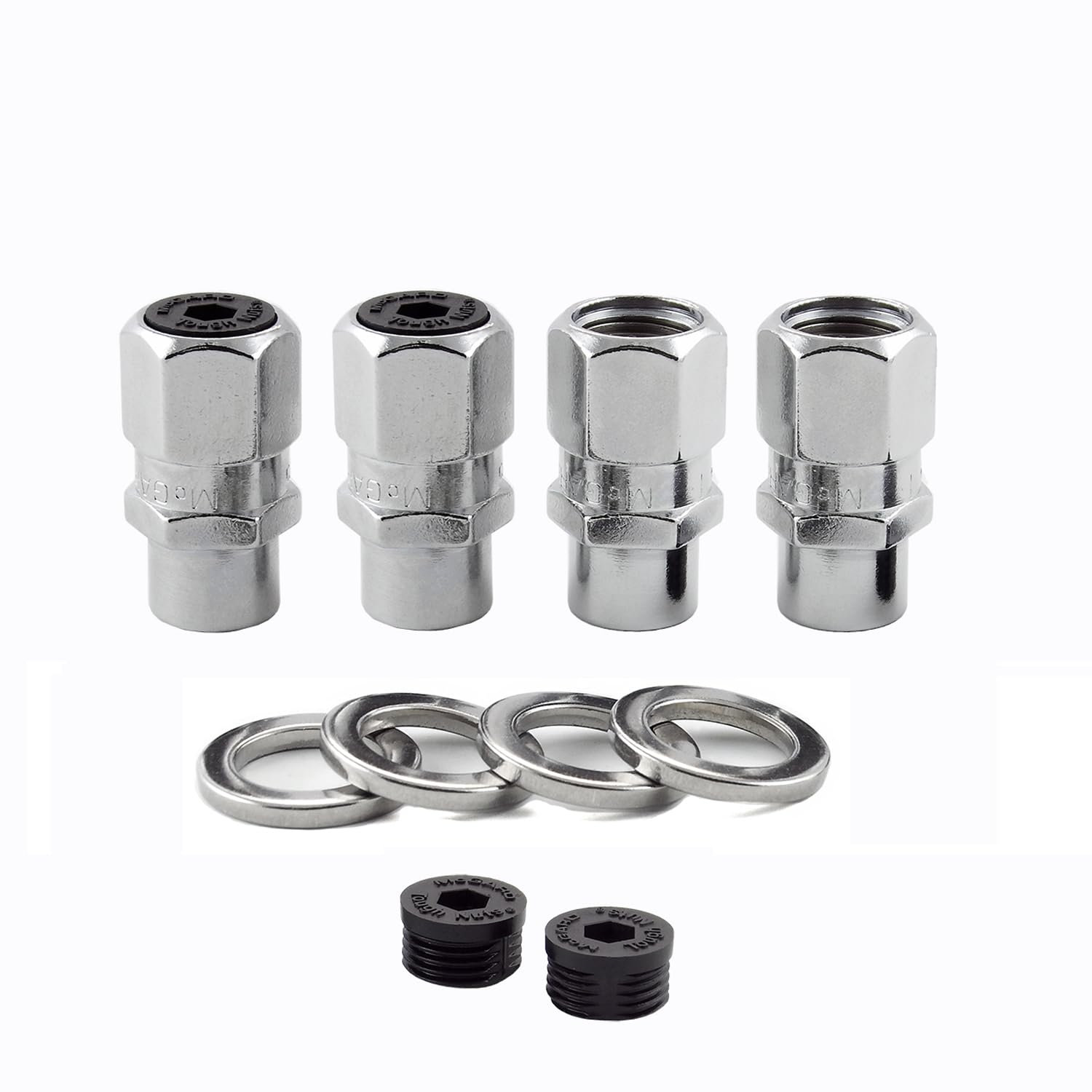 Chrome Racing MCGARD 60129 .490" Shank Style Lug Nut Set (M12 x 1.5 Thread Size) - Set of 4