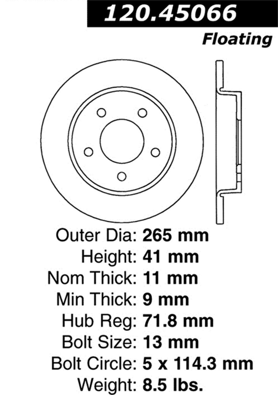 Sport Drilled/Slotted Brake Rotor StopTech 127.45066L (Rear Left), 1 Pack
