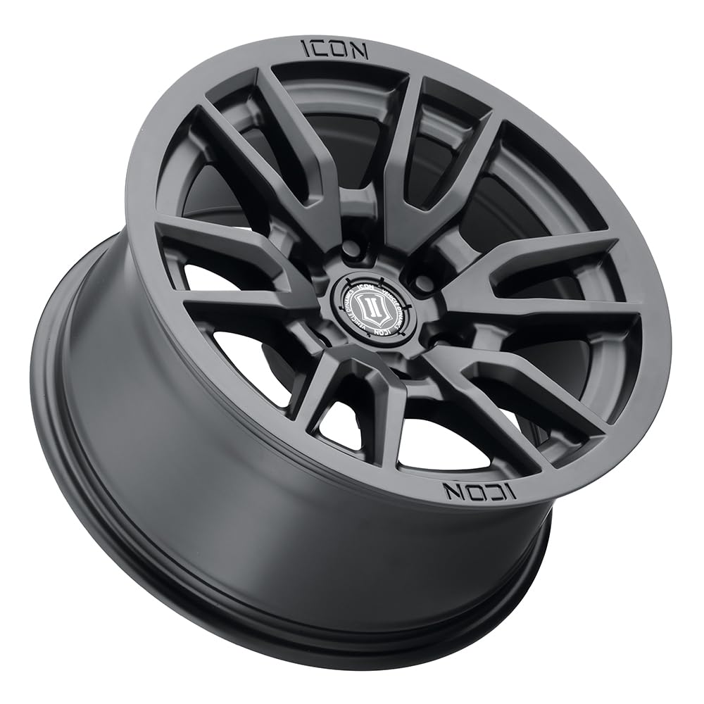 Vector 6 ICON Alloys, Satin Black, 17 x 8.5/6 x 135, 6mm Offset, 5" BS, 2417856350SB
