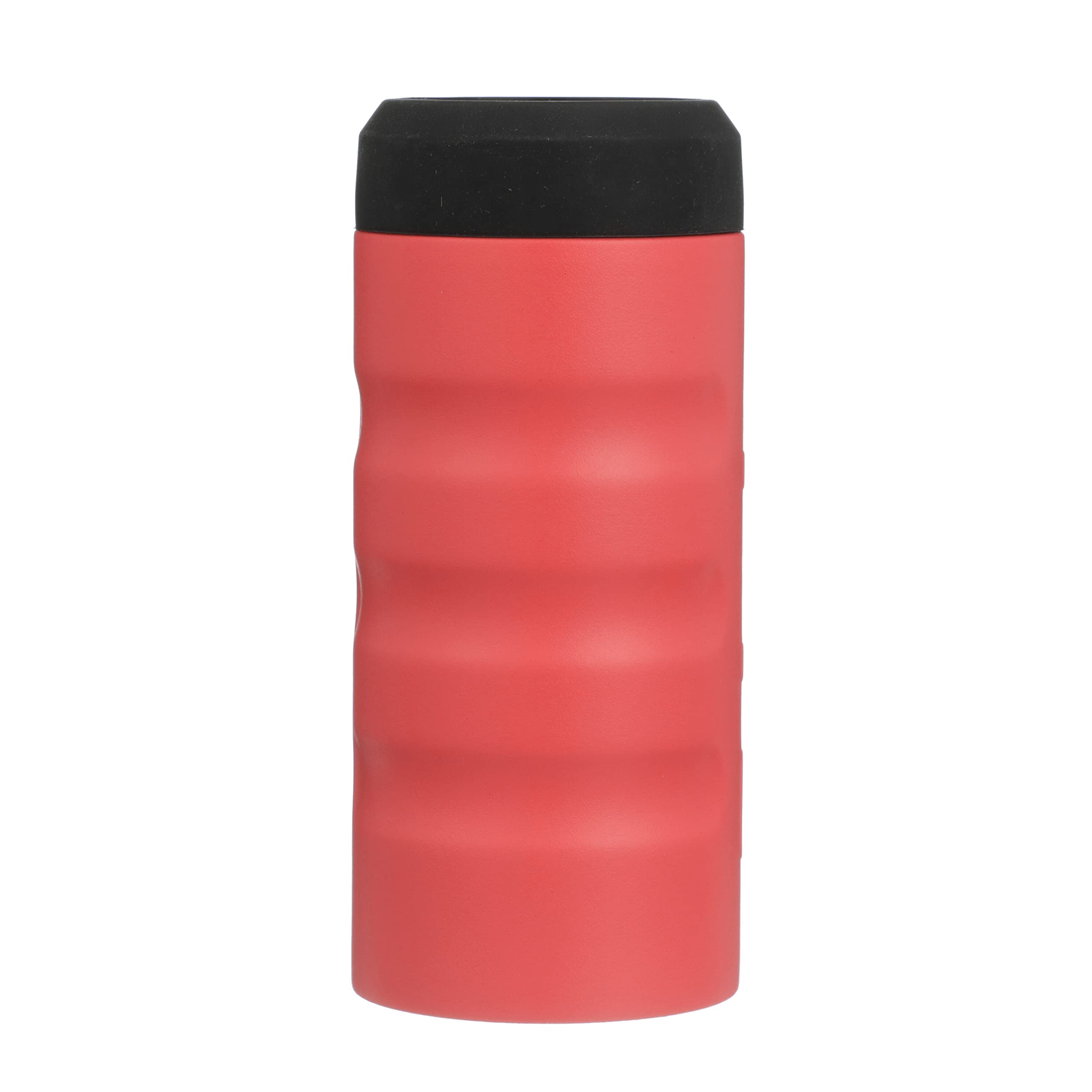 12 oz Stainless Steel Grizzly Grip Slim Can | Vacuum Insulated Can Cooler | For 12 oz Slim Energy and Seltzer Cans Reusable Durable | Coral