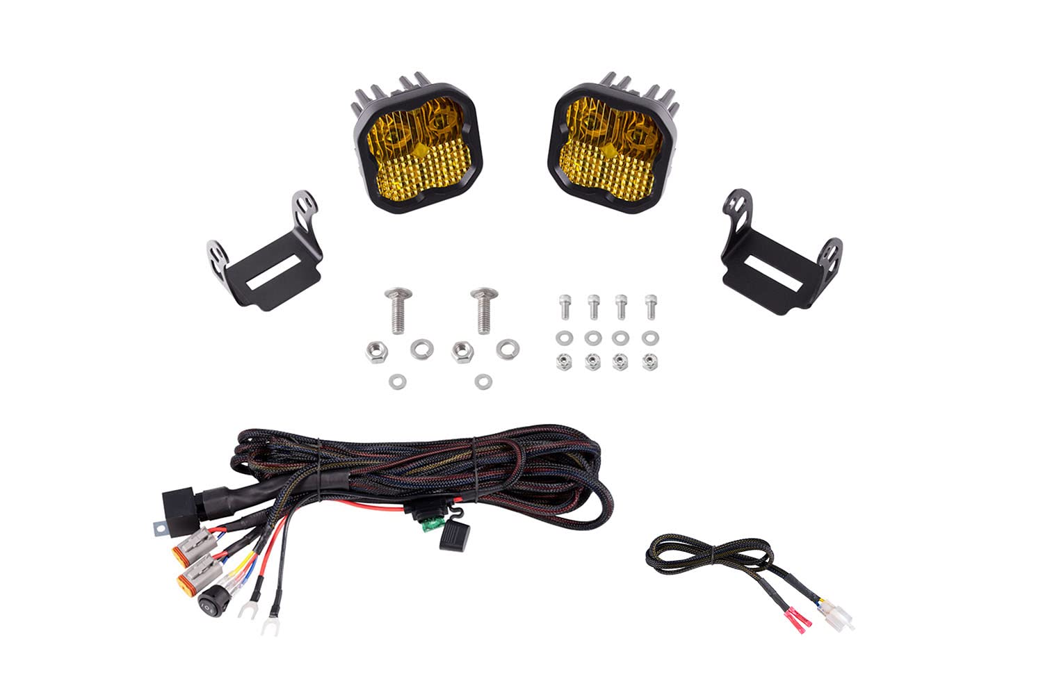 Diode Dynamics SS3 LED Ditch Light Kit for 2021 Ford Bronco, Sport Yellow Combo DD7185