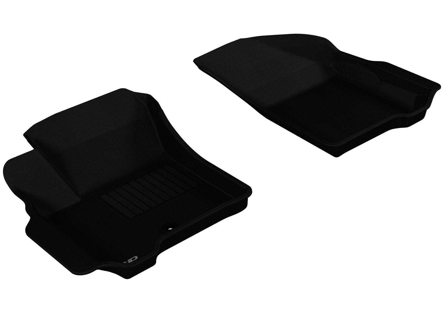 3D MAXpider Custom Fit Front Row All-Weather Floor Mat for Select Dodge Journey Models - Kagu Rubber (Black)