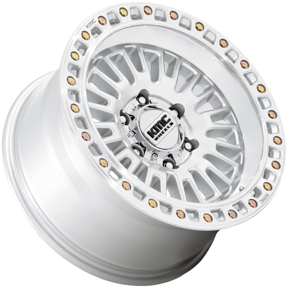 17X8.5 KMC AZTEC 6X135 4.75 0mm GLOSS SILVER W/MACHINED FACE - KM554SD17856300