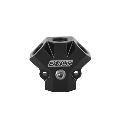 Distribution Block Earl's -8 O-Ring Port To 3 X -6 O-Ring Port