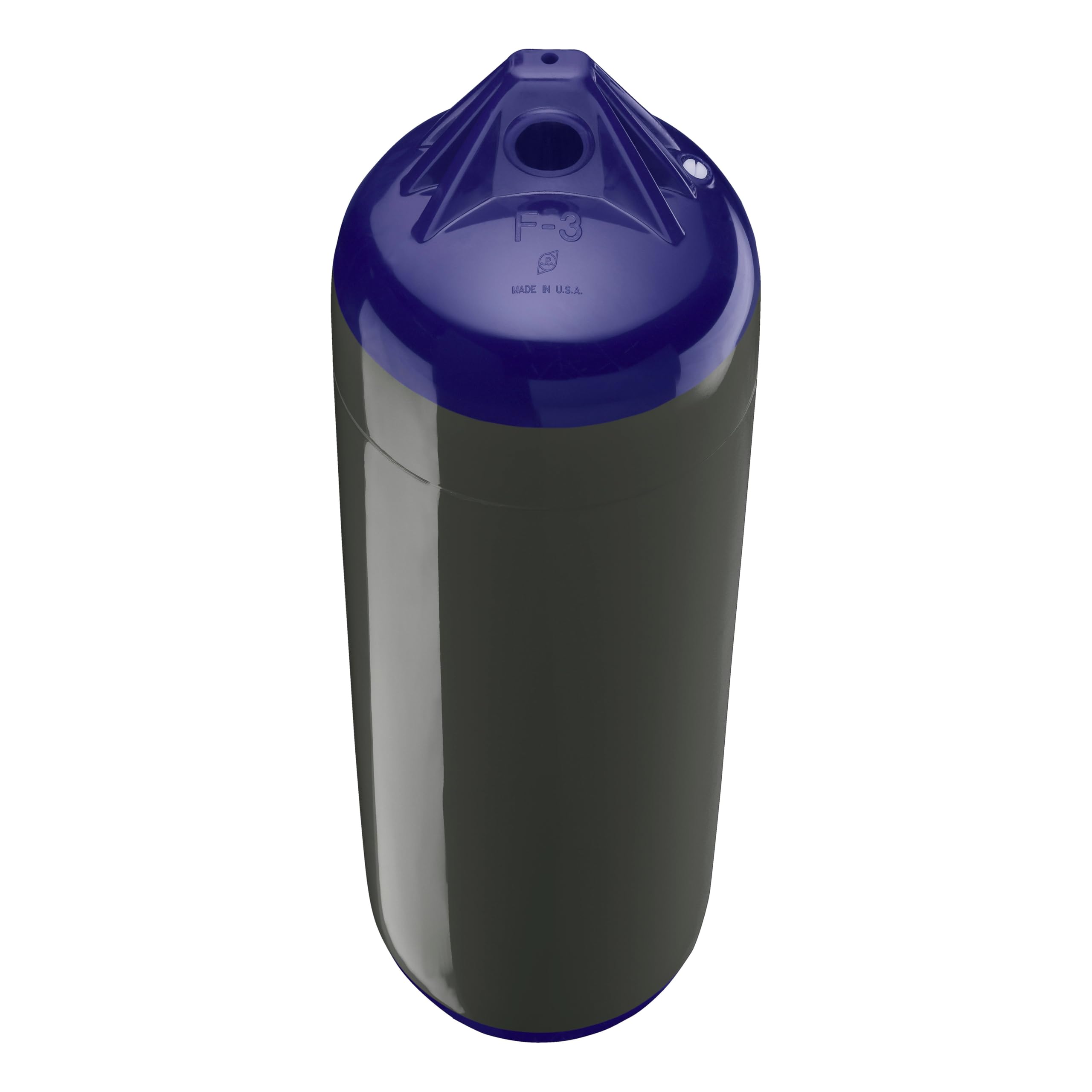 F-3 Standard Polyform Boat Fender Blue Ropehold - Graphite