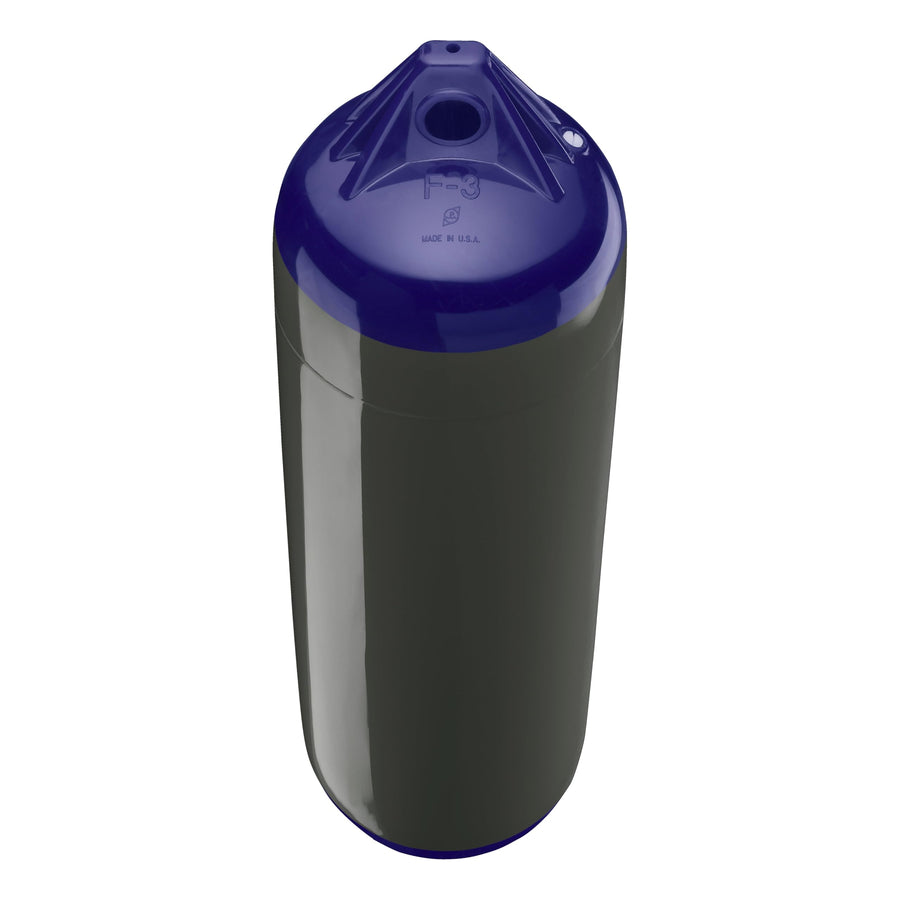 F-3 Standard Polyform Boat Fender Blue Ropehold - Graphite