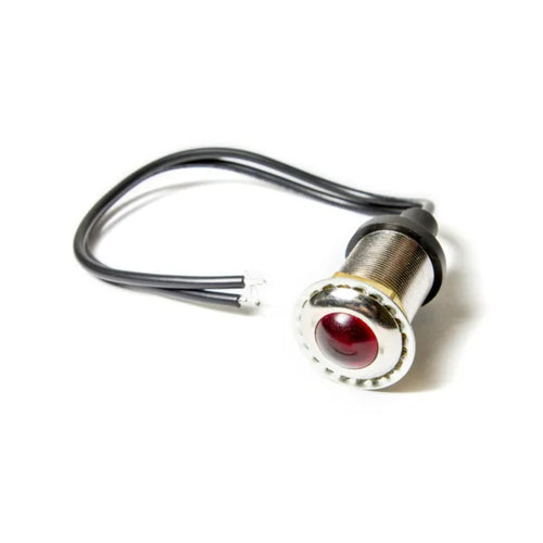 Sierra International Plated Brass UN22190 Bezel Pilot Light for 12 VDC Use Only Insulated Plastic Socket with 17/32" Lens, Chrome