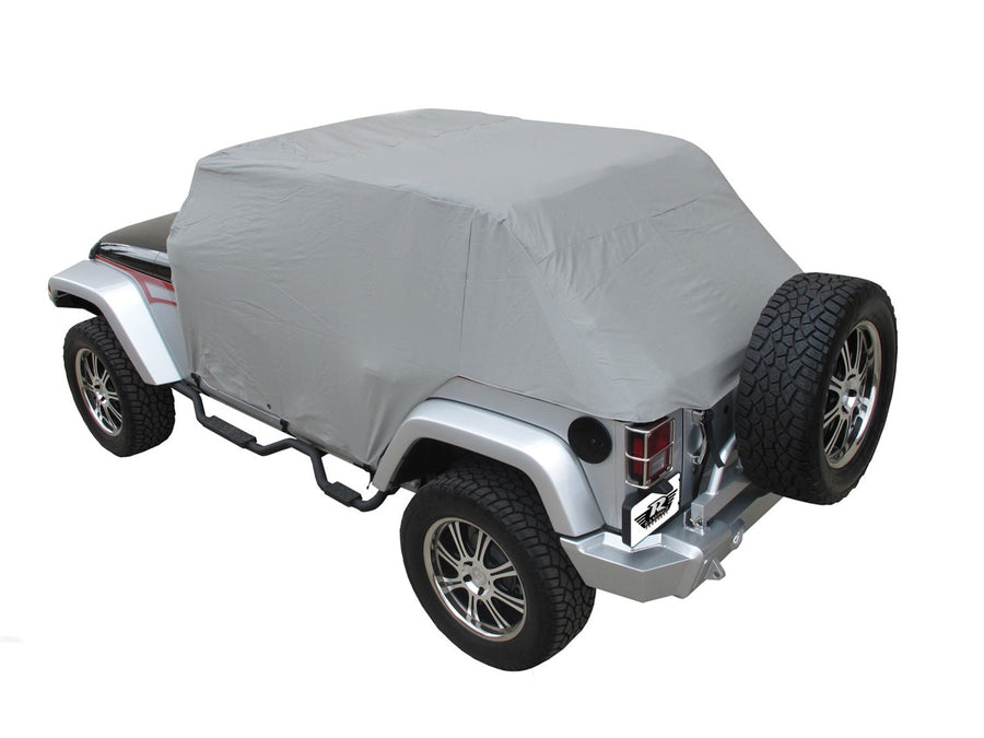 Cab Cover RAMPAGE PRODUCTS for Jeep Wrangler JK | Grey, Waterproof, Door Flaps | 1164 | Fits 2007-2018 Jeep Wrangler JKU 4-Door