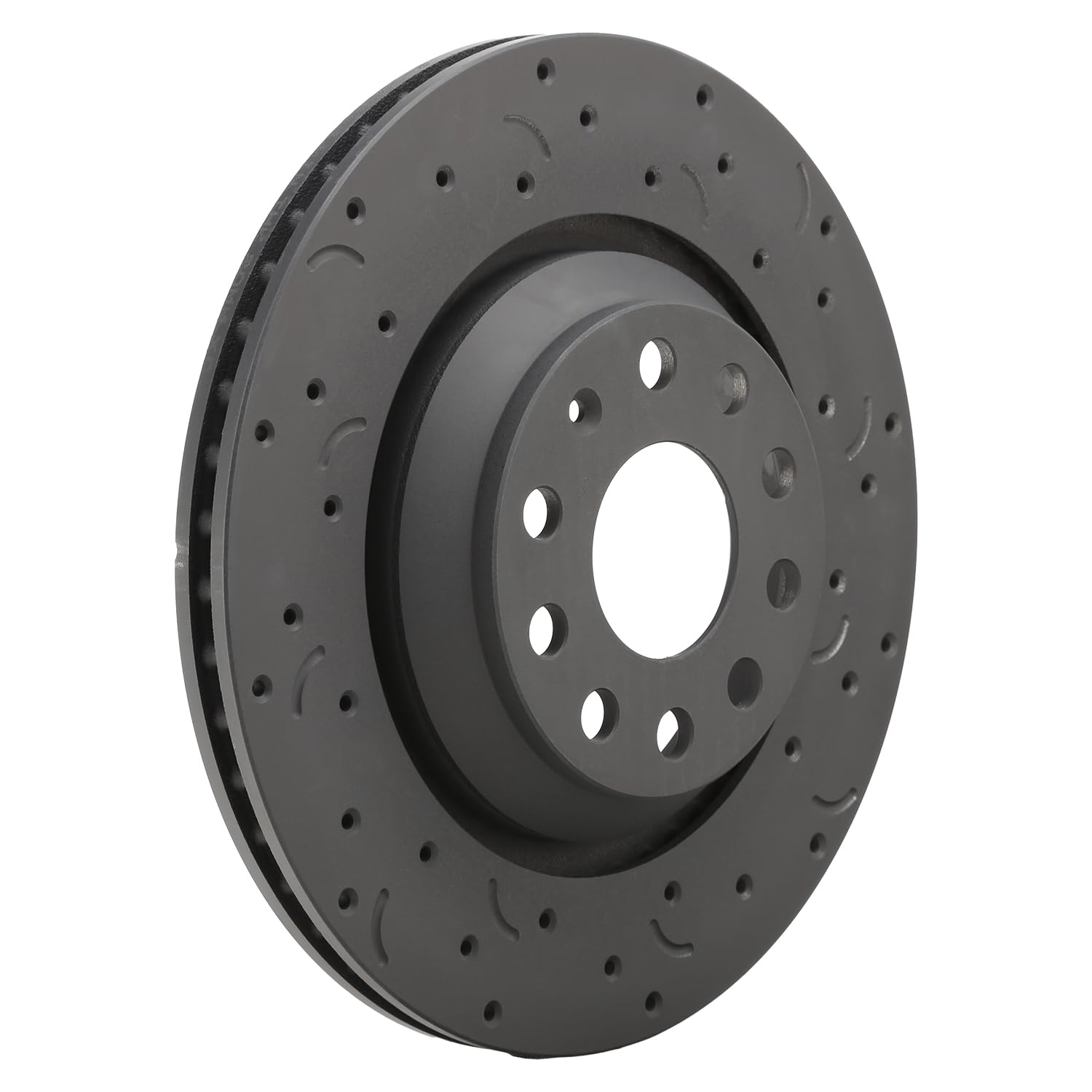 Talon Cross-Drilled and Slotted Vented Rotor, Hawk Performance Brakes, 12.2 in. Diameter, 1.91 in. Height