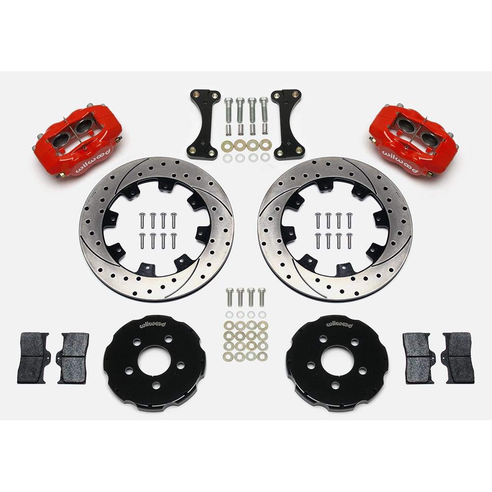 140-6376-DR WILWOOD FDL Front Hat Kit,12.19", Drilled, Red 00-04 PT Cruiser/03-04 SRT/4