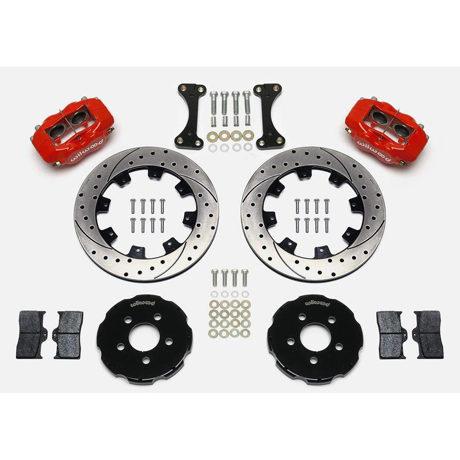 140-6376-DR WILWOOD FDL Front Hat Kit,12.19", Drilled, Red 00-04 PT Cruiser/03-04 SRT/4