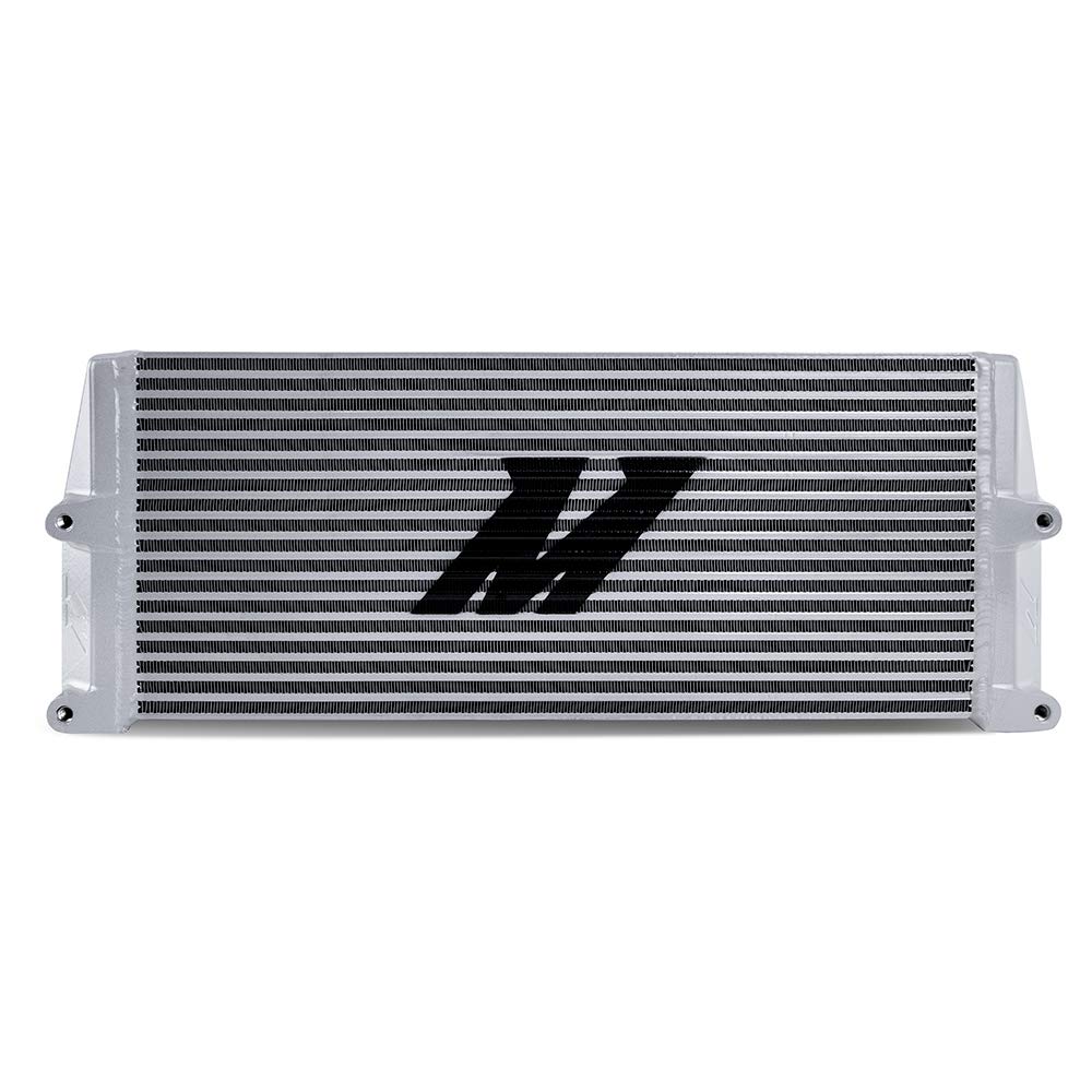 Mishimoto Universal Heavy-Duty Bar-and-Plate Oil Cooler MMOC-SSO-17SL, 17" Core, Same-Side Outlets, Silver