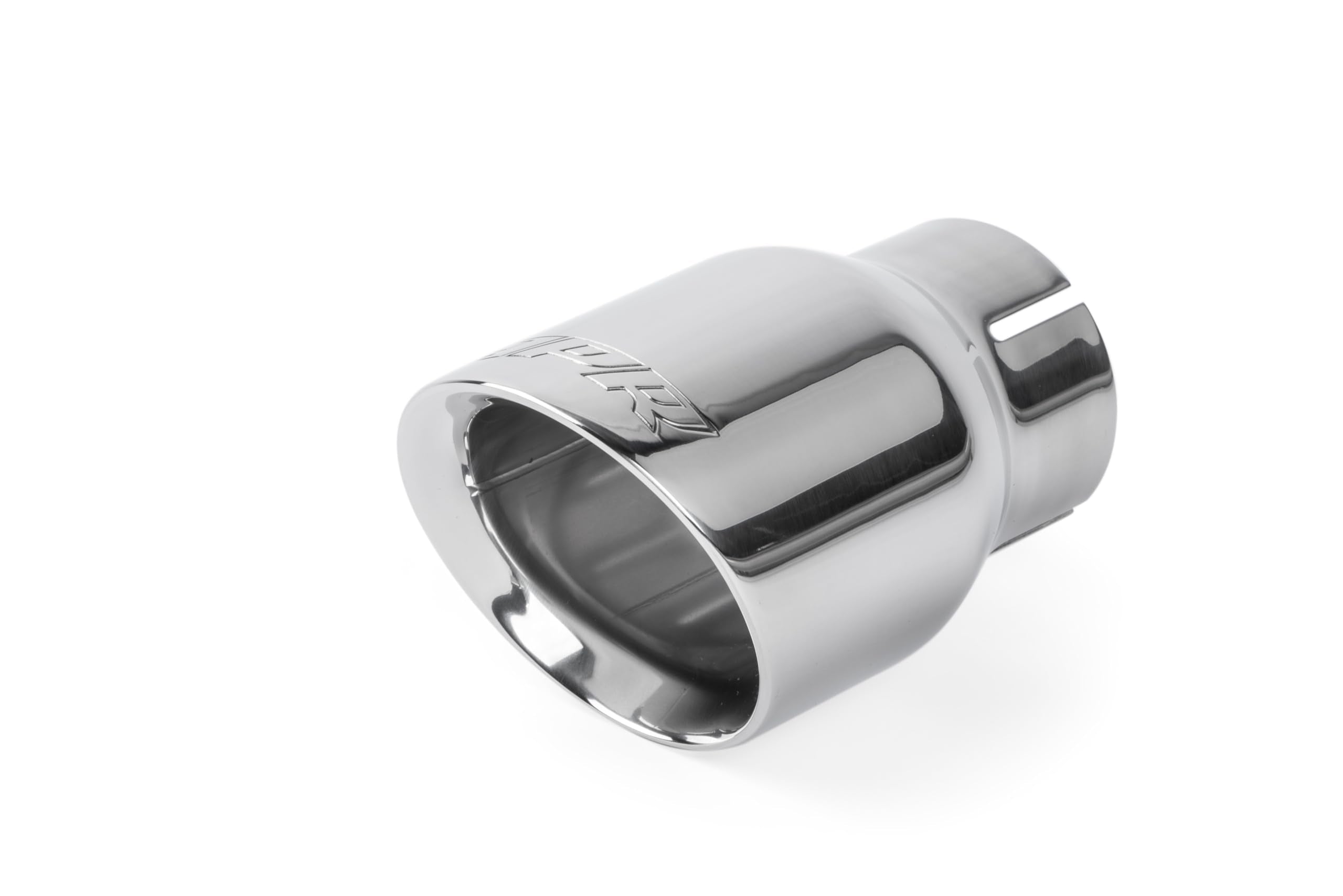 Double-Walled APR TPK0006 3.5 in. Slash-Cut Tips Polished Silver - Set of 2