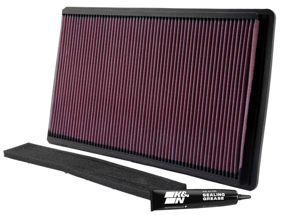 High-Flow K&N Original Lifetime Engine Air Filter: Increase Power: Premium, Washable: Compatible with 1990-1996 Chevrolet/Pontiac: Corvette, ZR1, Firebird, 33-2035