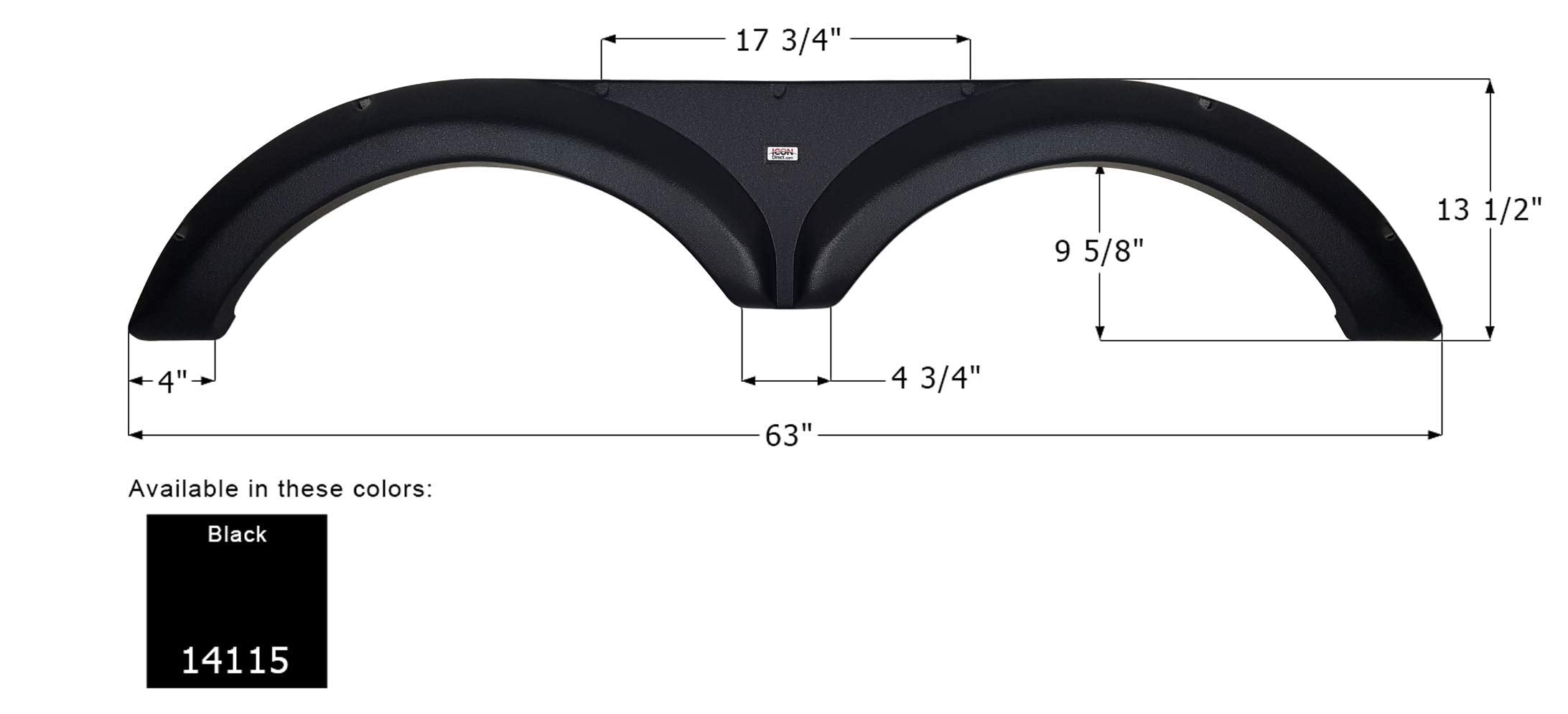 Fender Skirt ICON, Tandem, Jayco, FS4115, Black