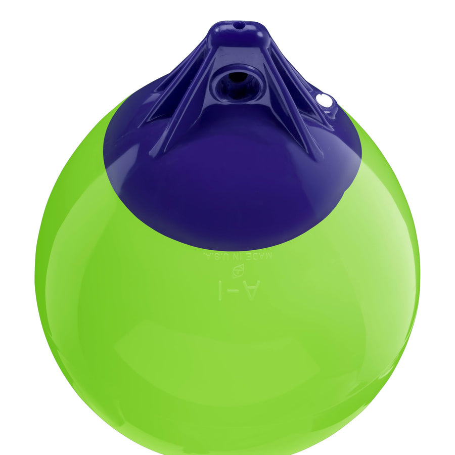 A-1 Standard Blue Ropehold - Lime Polyform A-Series Buoy