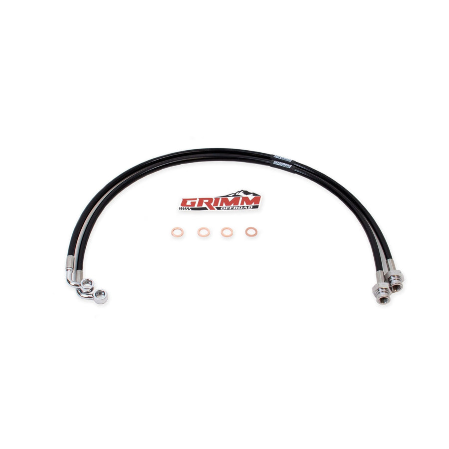 OffRoad Grimm Front Brake Line Kit for Jeep Wrangler JL/JLU, stainless steel braided