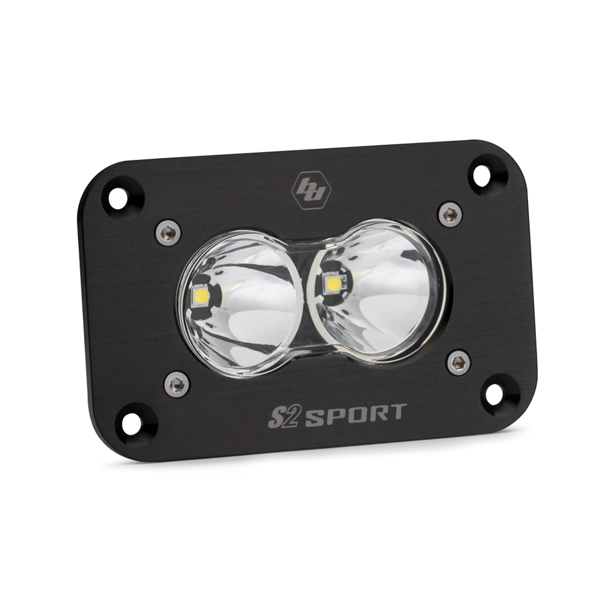 Baja Designs Flush Mount S2 Sport Black LED Light Pod (Spot; Clear)