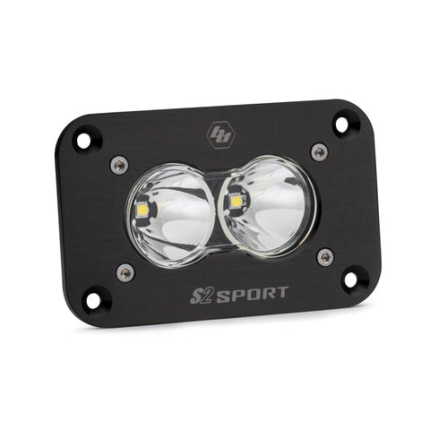 Baja Designs Flush Mount S2 Sport Black LED Light Pod (Spot; Clear)