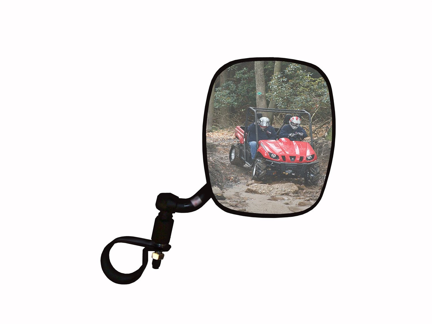 CIPA M38 UTV Side View Mirror (Black) - Passenger Side fits Rollcage diameters from 1-3/4" to 2"
