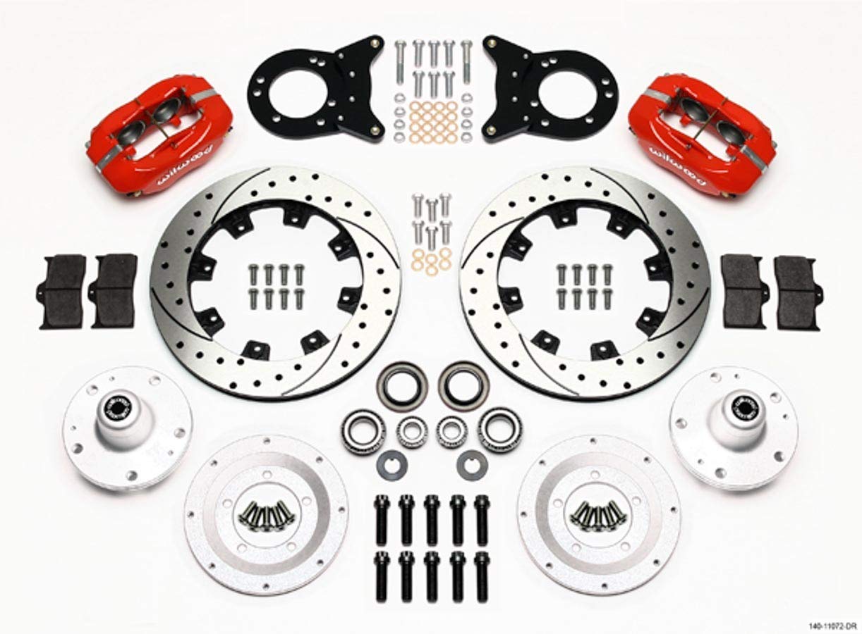Front Disc Brake Kit Wilwood 140-11072-DR Red (HD 65-69 Mustang)
