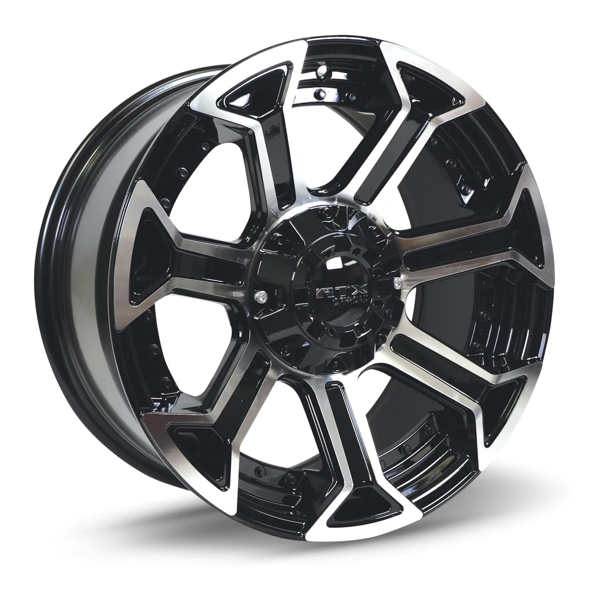 Peak RTX Custom Wheel - 20x10, -18 Offset, 5x127 Bolt Pattern, 71.5mm Hub - Black Machined Rim