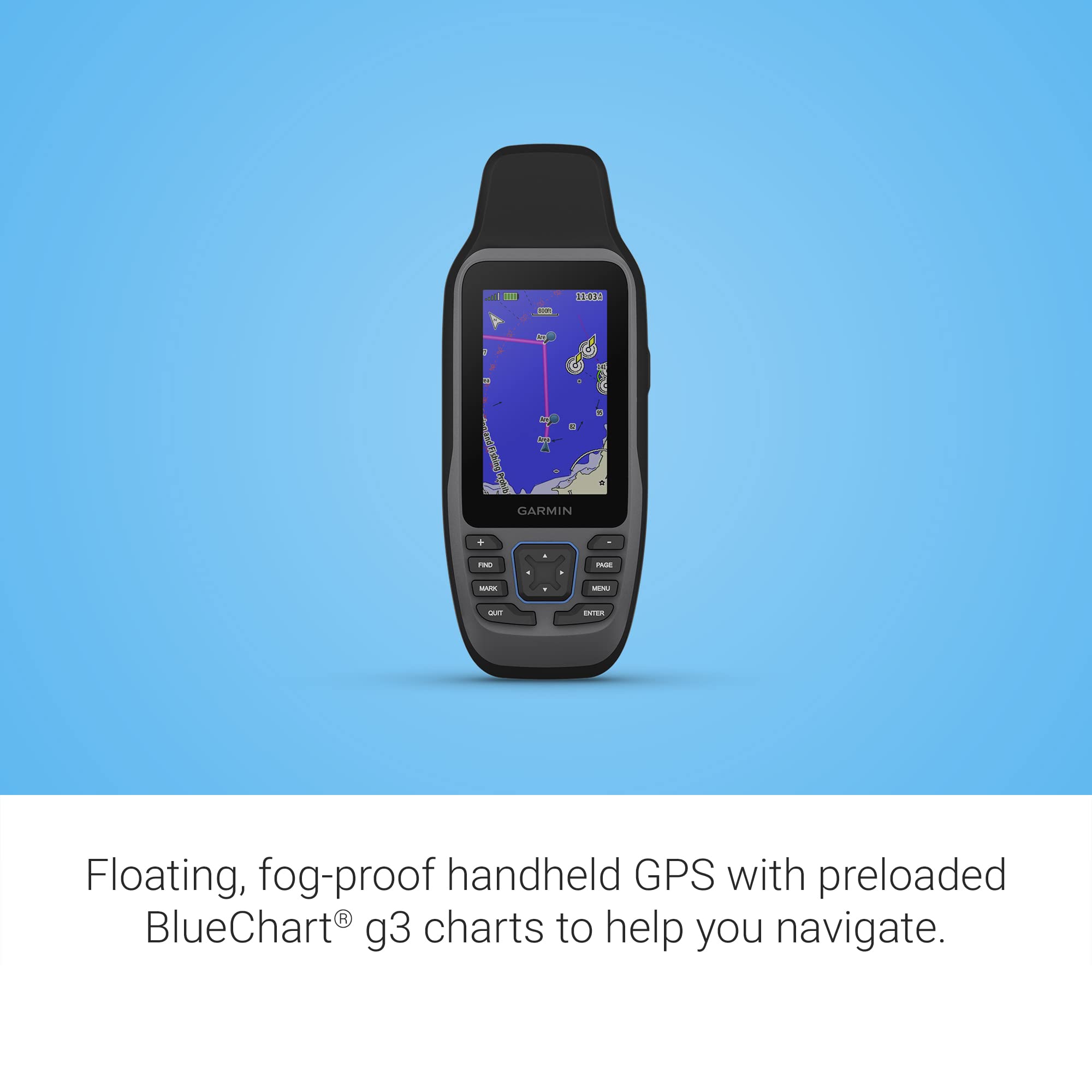 Garmin GPSMAP 79sc, Handheld Marine GPS Preloaded with BlueChart g3 Coastal Charts, Rugged Design and Floats in Water