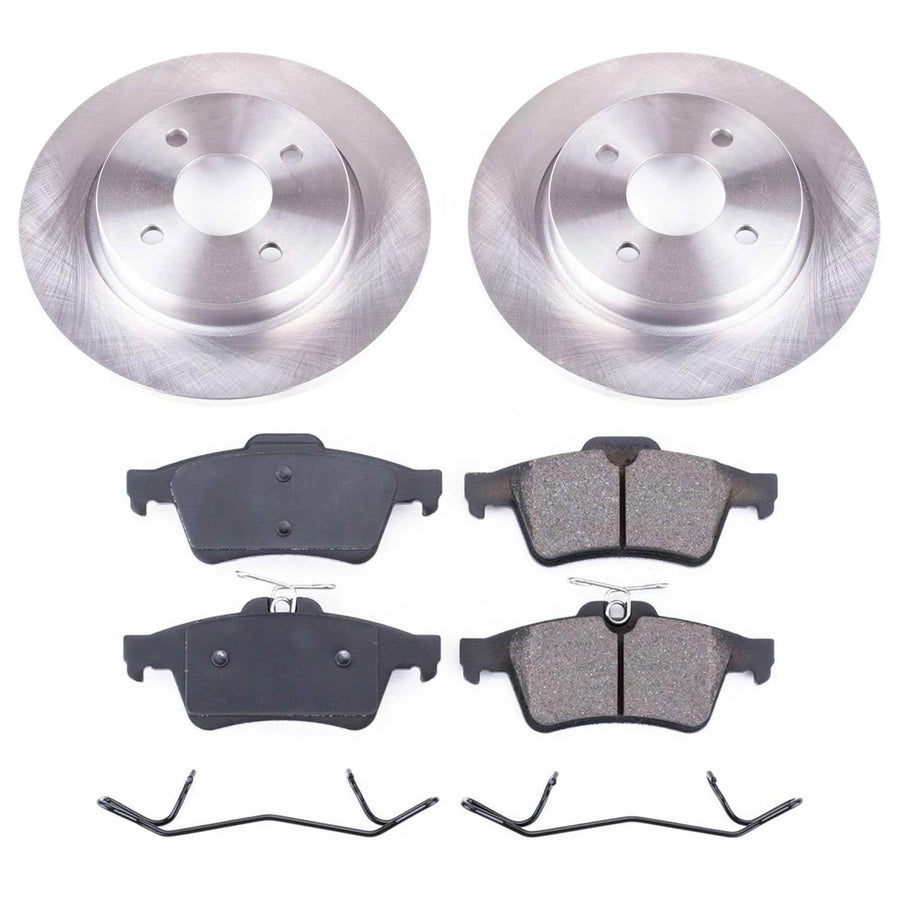 Power Stop Autospecialty KOE7898 Rear Replacement Brake Kit-OE Brake Rotors & Ceramic Brake Pads For Ford EcoSport 2018-2022 [Model Specific]