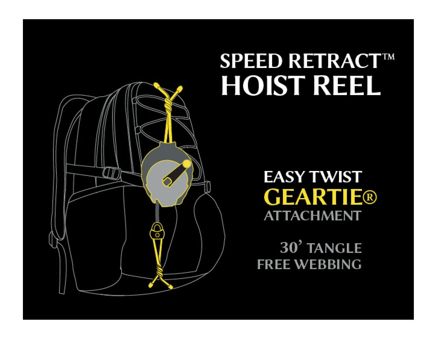 Hawk Tangle-Free Compact Slim-Line Design Speed Retract Hoist Reel for Tree Stand-Based Hunters - One Size