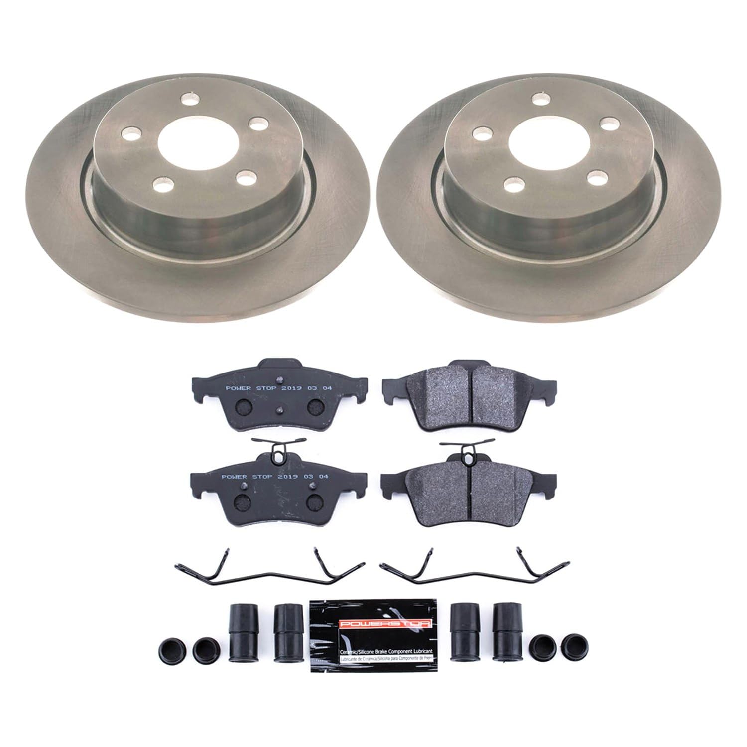 Rear Brake Kit Power Stop For Ford Transit Connect 2018-2023 [Model Specific] Track Day Spec High-Performance Brake Pads and Rotors TDSK8176