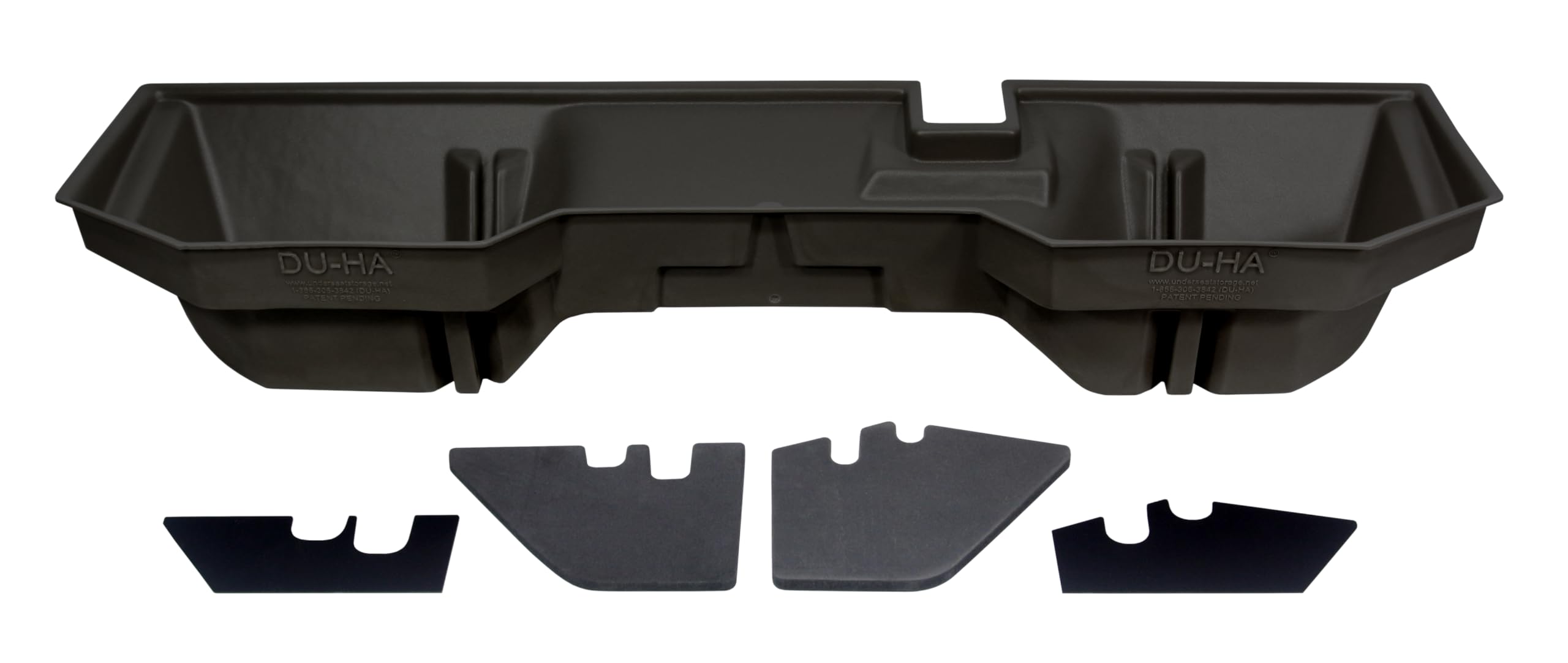 Under Seat Storage DuHa 30017 fits 2002-2024 Ram 1500 & 2003-2026 2500/3500 Quad Cab/Crew Cab (Classic Body) w/o Factory Subwoofer | Black Heavy Duty Back Seat Organizer