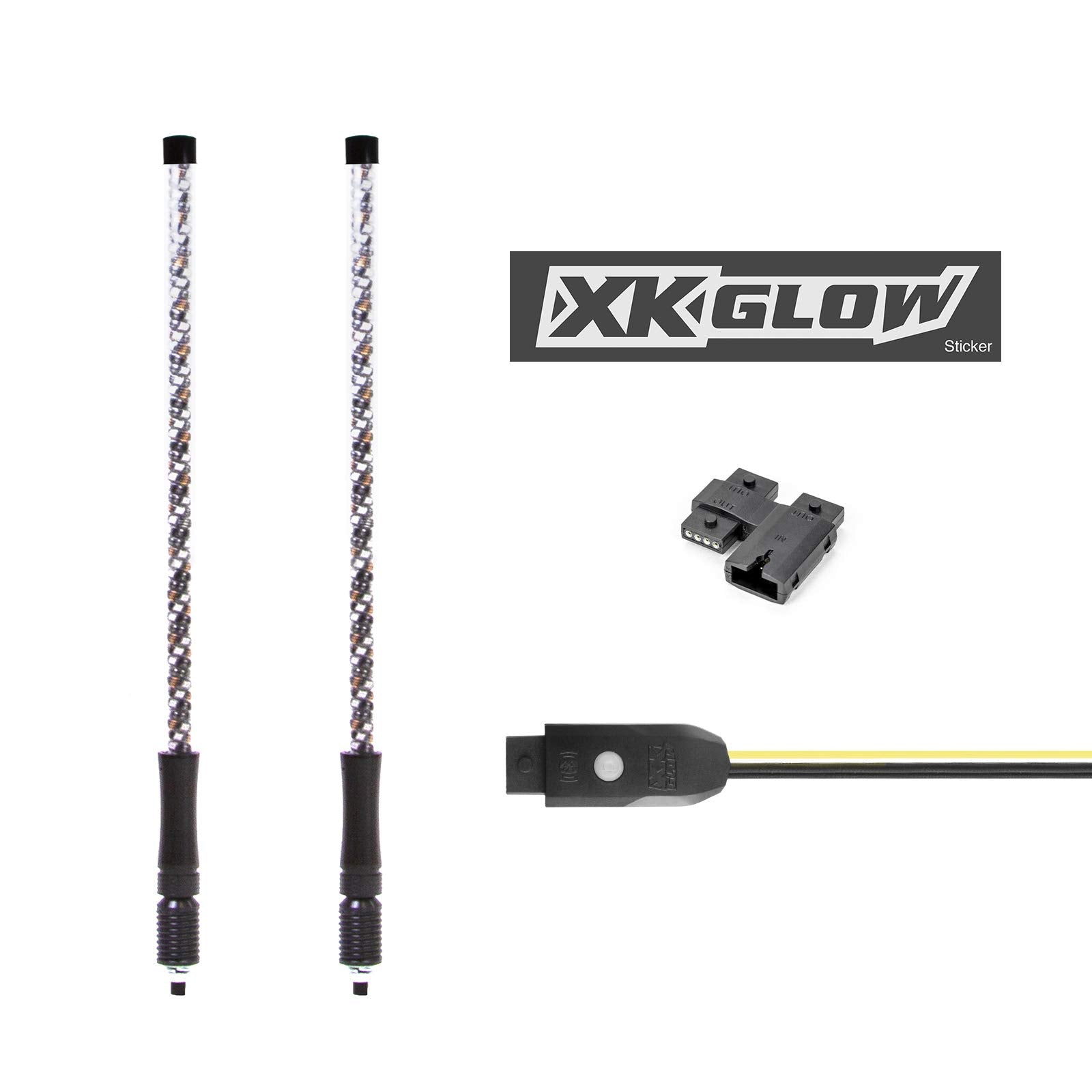 2x32in RGB Whip XKGLOW App Controlled Kit