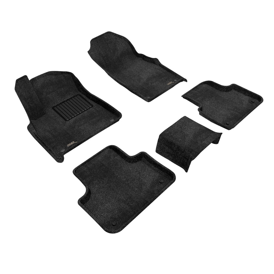 Custom Fit 3D MAXpider Premium Floor Mat (Black) Compatible with Audi Q7 (4M) 2017-2026 - Full Set
